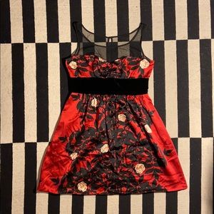 Cream Rose Silk Dress